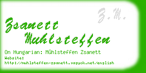 zsanett muhlsteffen business card