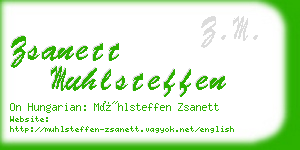 zsanett muhlsteffen business card